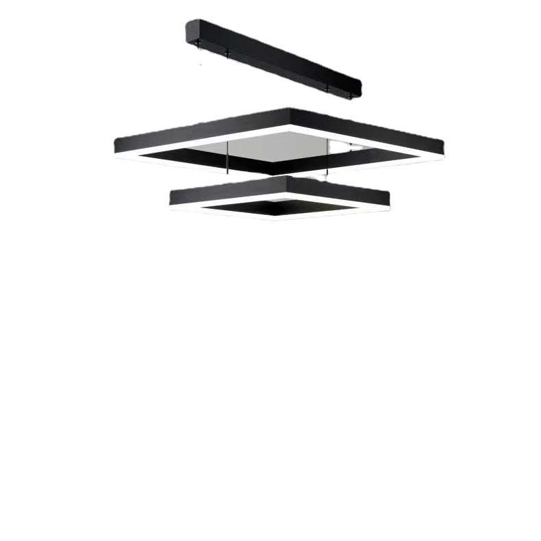 方形吊灯北欧现代创意外发光客厅主灯简约设计时尚家居餐厅房间灯