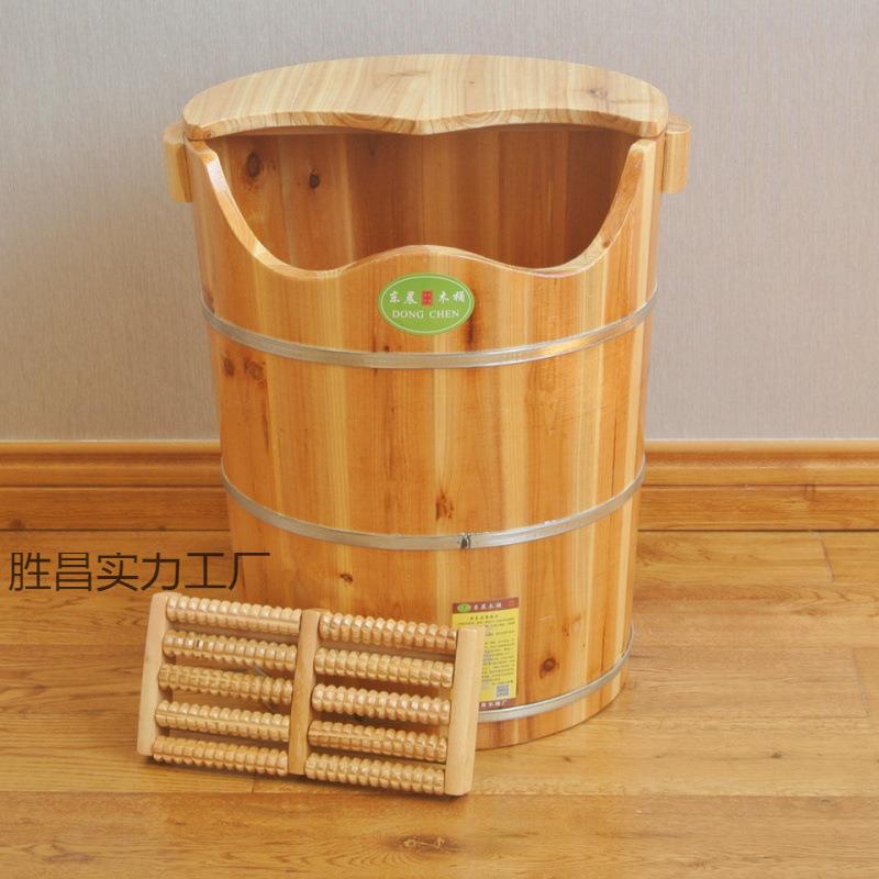 木质高45泡脚桶木桶洗脚桶杉木足浴桶足疗木桶足浴盆实木高深桶
