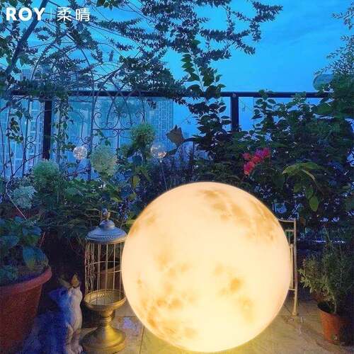 户外月球灯草坪地灯圆球饰形落灯别墅园装灯创roy-1027意景观亮公