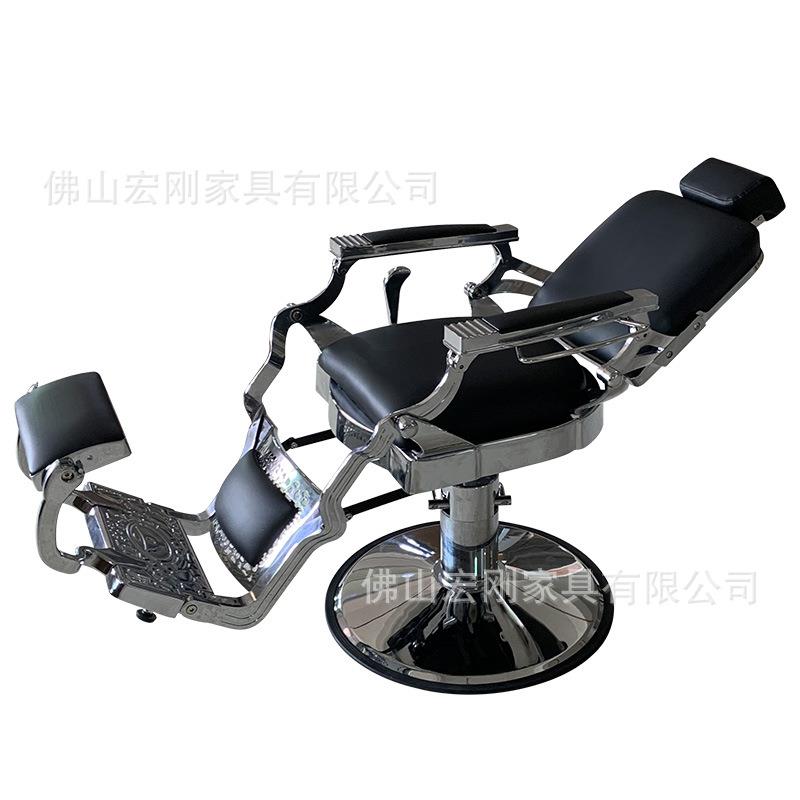 高端男士理发店椅子可放倒复古油头刮胡子大椅发廊专用美发剪发椅