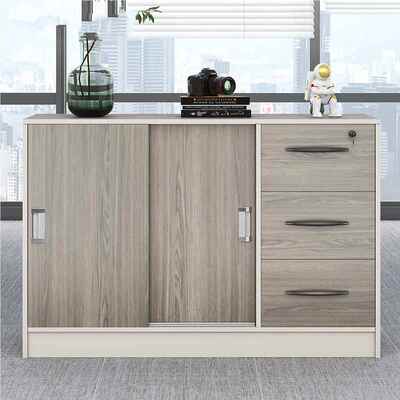 办公室隔断柜推MEKIA-L9打拉移门司文件柜边矮柜印机柜档公案柜木