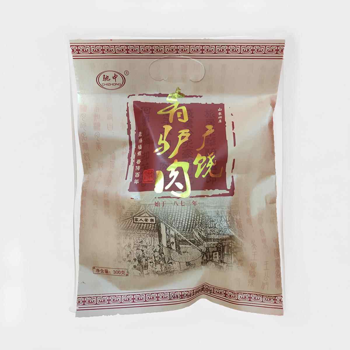 .山东东营特产真空即食熟食广饶肴驴肉300克/袋