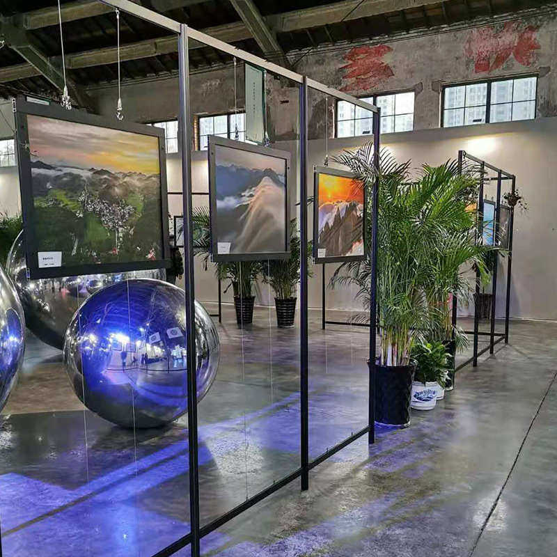 展板美术作品用展板书画力摄影折叠学校铝合金亚克展览广告展示架