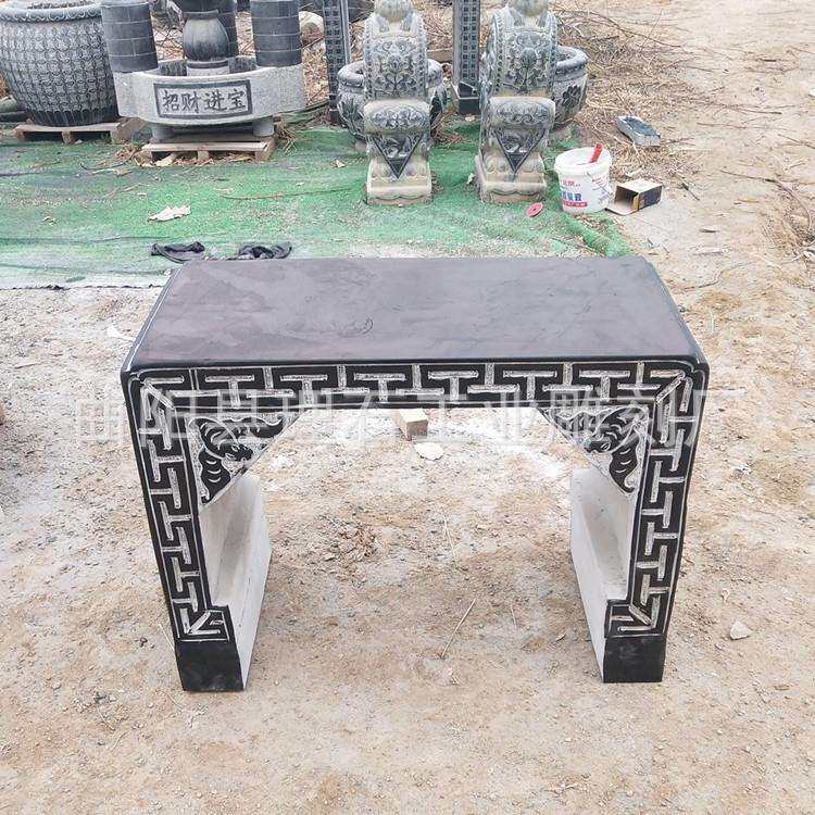 厂家供应仿古石雕 青石花台 户外花盆茶几底座工艺品装饰摆件