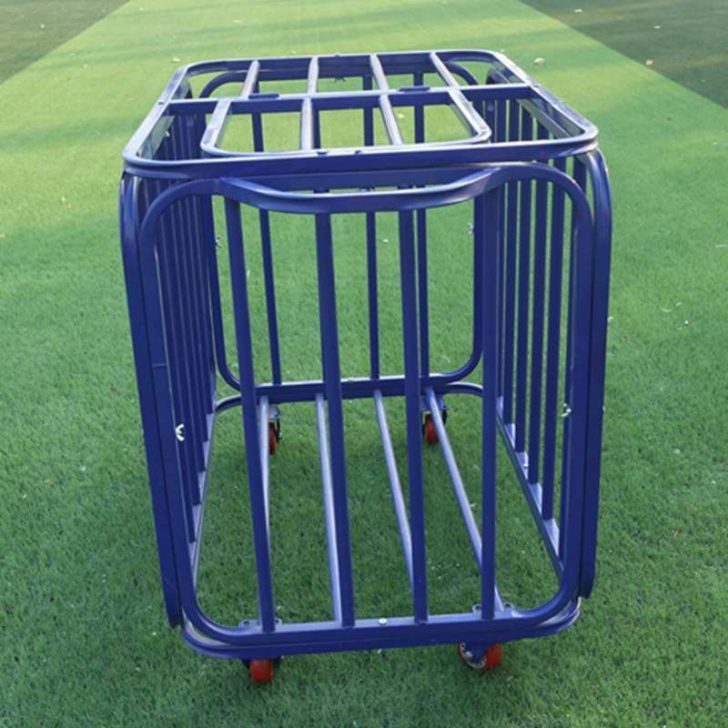 不锈钢折叠收纳球框可拆装排球足球推车折叠式带轮球车篮球车批发