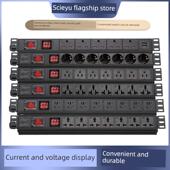 pdu机柜用铝合金外壳电源插座10A16A电流电压表定制排插拖接线板