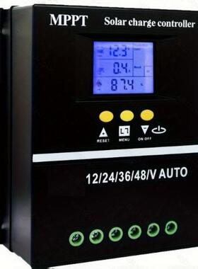 60-100AMPPT太阳能控制器光伏板发电充电12/24/48V自适应房车用