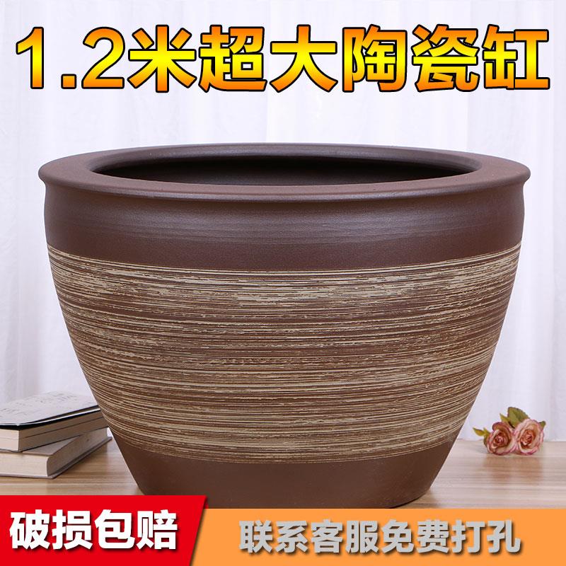水缸老式古法养鱼缸庭院造景水培花盆聚财荷花睡莲盆缸陶瓷碗莲盆