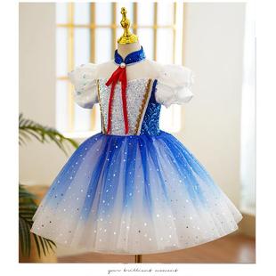 高档儿童大合演出服中小学生诗朗裙诵表演服爱歌国红歌蓬蓬纱舞唱