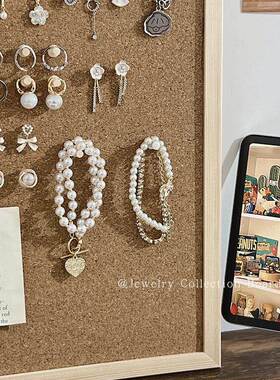 Vintage wooden necklace display board for wall mounting, sui