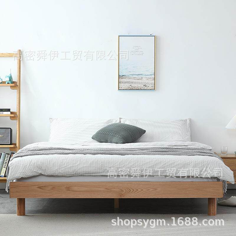 新款直销北欧实木榻榻米悬浮床小户型公寓卧室家具简约可调节高度