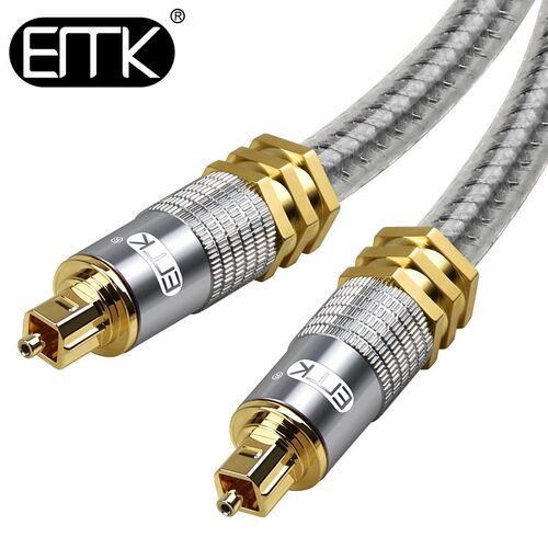 EMK/易迈克发烧级数字光纤音频线方对方5.1声道功放音响连接线