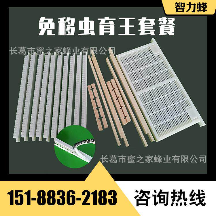 【免移虫育王设备】塑料王浆条 木质浆框双排 穿底育王条套餐