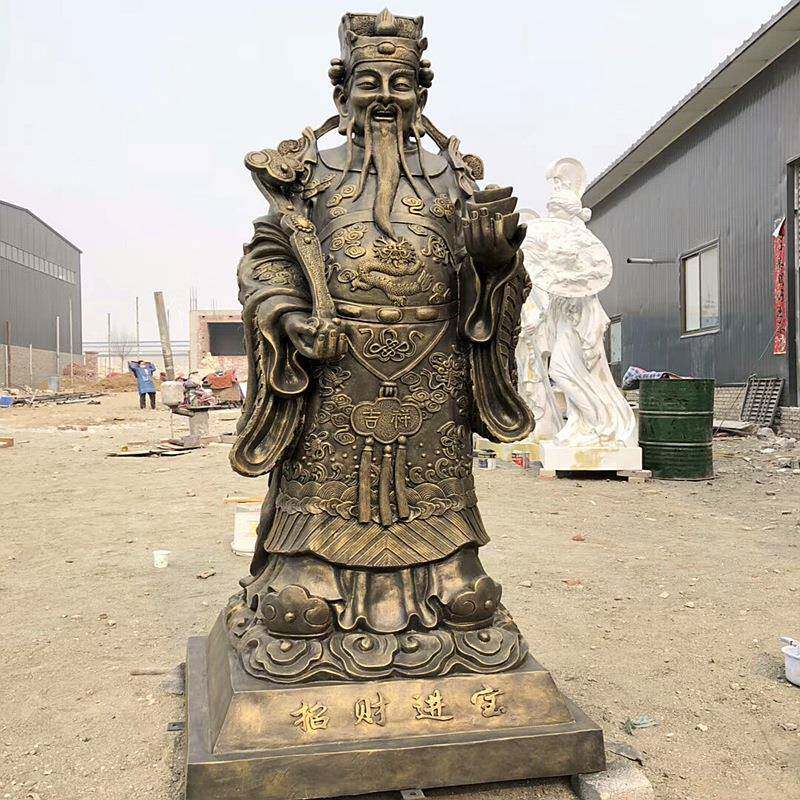现货玻璃钢人物佛像仿铜树脂彩绘雕像进财佛像人物现货