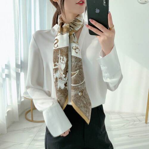 Silk scarf 90 imitation silk summer shawl bib 仿真丝夏季披肩