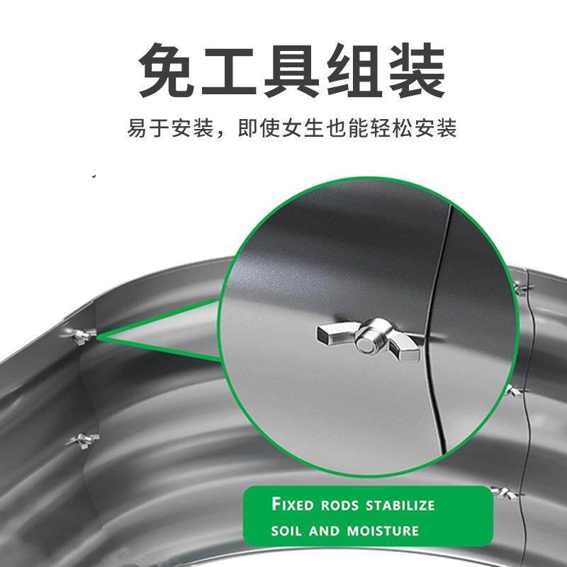 枝晓椭圆形铁皮花槽阳台庭院种植箱售楼部花坛户外花箱花盆跨境