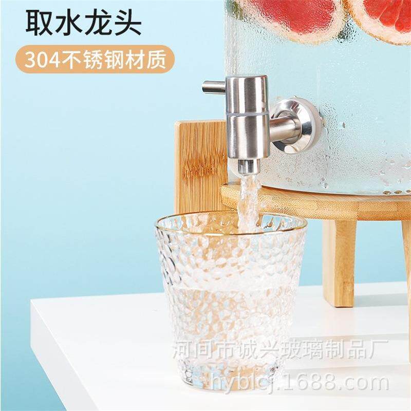 玻璃密封罐 大容量高硼硅水果酵素桶玻璃不锈钢龙头泡酒桶发酵桶