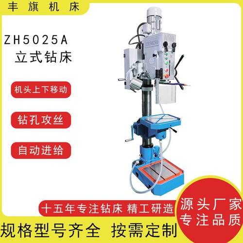 供应跨境货源ZH5025A圆柱立式钻床机头可上下移动自动进刀