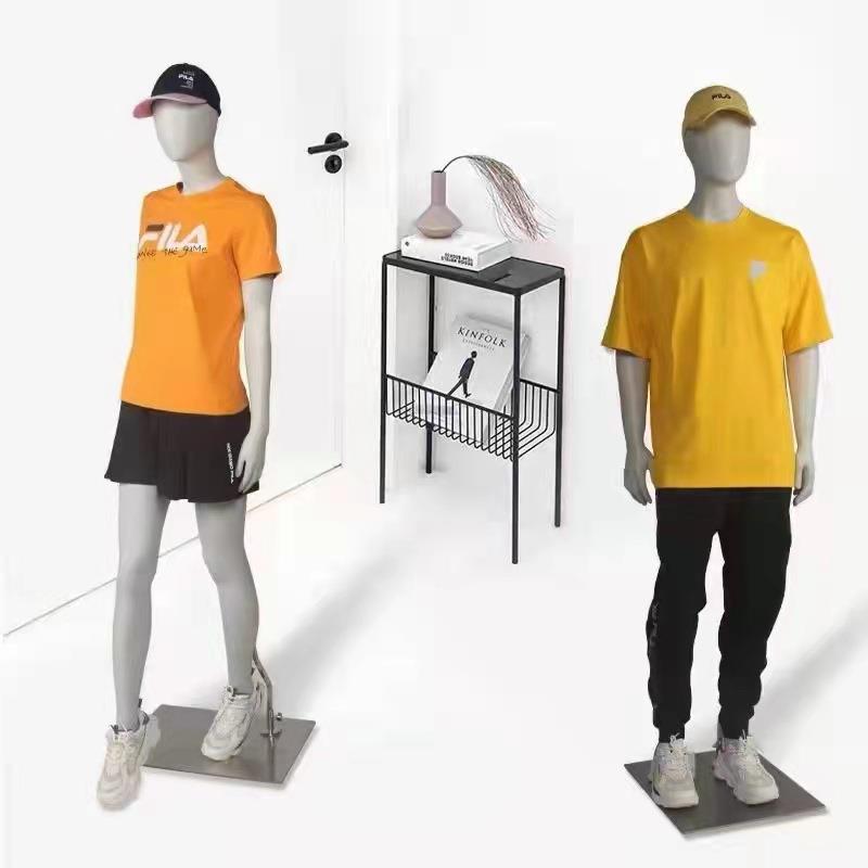 成人服装店男女休闲运动模特道具全身陈列橱窗模特组合展示头模型