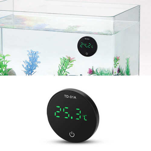 鱼缸温度计缸外精准电子测温水温计 水族专用贴片测温计可充电式