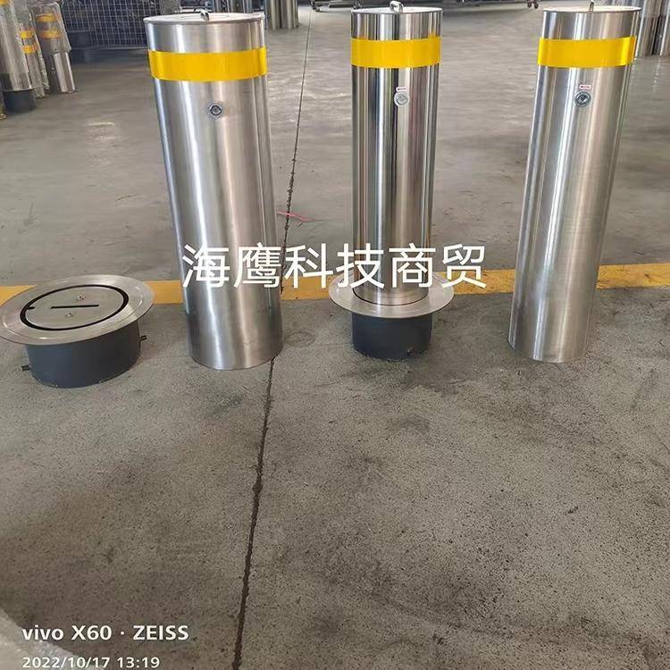 不锈钢警示柱防撞路桩可活动拆卸预埋学校门口安全小区路障挡车柱
