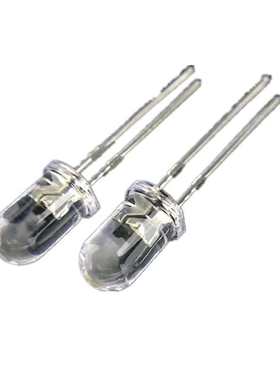 珠灯led白 衰珠灯光插件发光白白色灯圆头低二极管圆头f55mmled灯