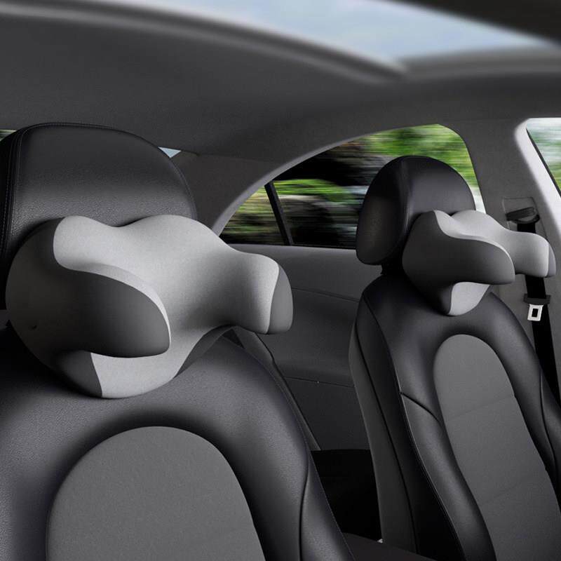 汽车枕头护腰靠枕车内时尚车载柔软四季护颈椎透气睡觉用枕头一对