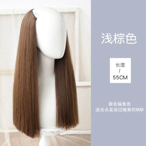 正品发女长发u型半头套 假发片一片无式增发量蓬松直长发痕假隐形