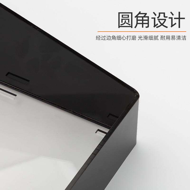 笑麦多功能原木吧台用品收纳架亚克力吸管奶球纸巾糖包盒奶茶店用