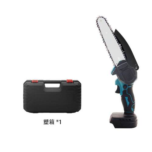 新款21v电链锯4寸6寸园林mini锂电锯充电式伐木工具园艺修枝锯木