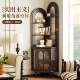 批332美式 墙实柜置物架靠墙一 复古转木客厅角柜角三角柜法式
