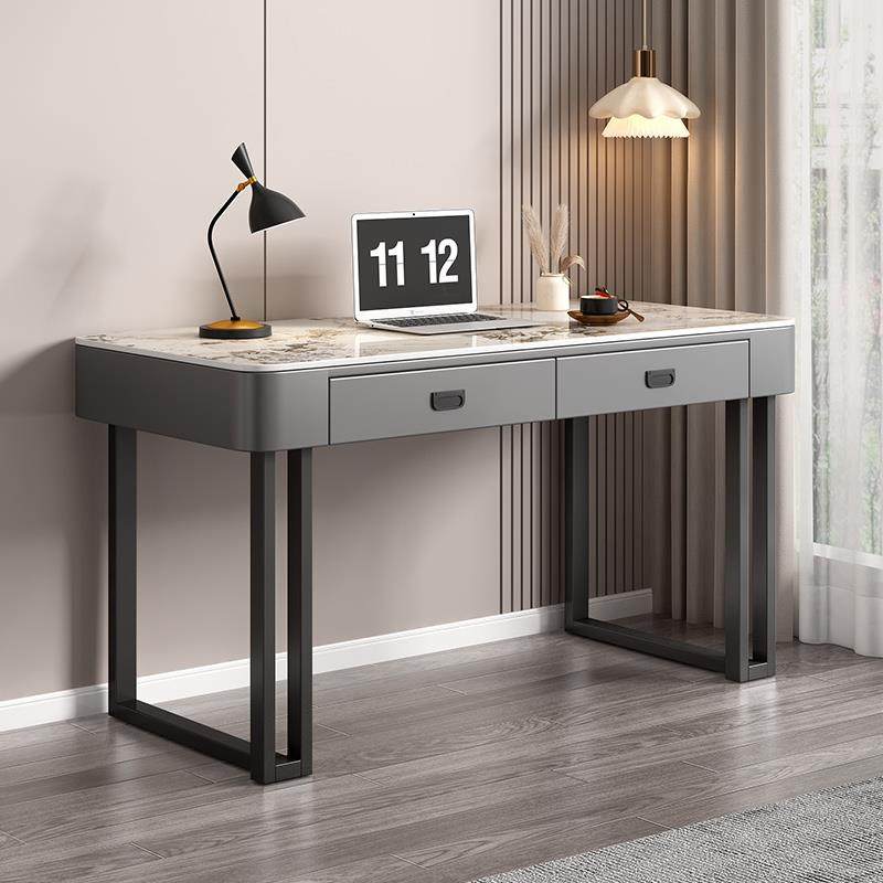 。板台式电脑电桌学生写竞字书桌卧室女生岩板电脑家用梳妆台办公