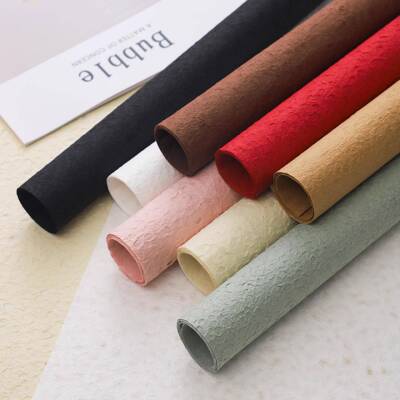 情人节花束包装纸加厚水岩纸水滴纹理石纹褶皱包花纸花艺手工材料