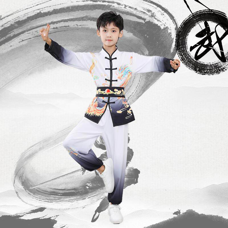 高档术武服装儿童夫极拳演太出服比赛练功服中小学生运动会功表演