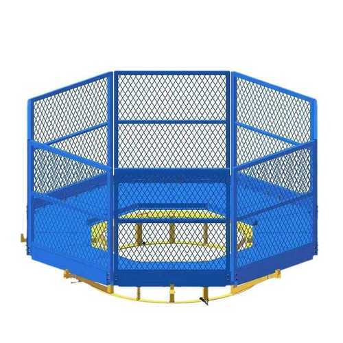 桥梁柱圆柱平台平台柱施工墩笼墩高架安全梯组装施工式防护  墩