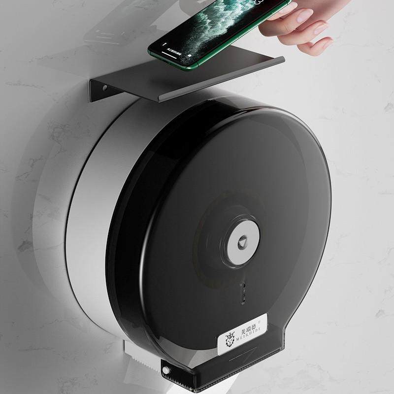 卫生间大卷纸盒壁挂式大盘酒店厕纸盒专商用公共厕所卷纸筒纸巾盒