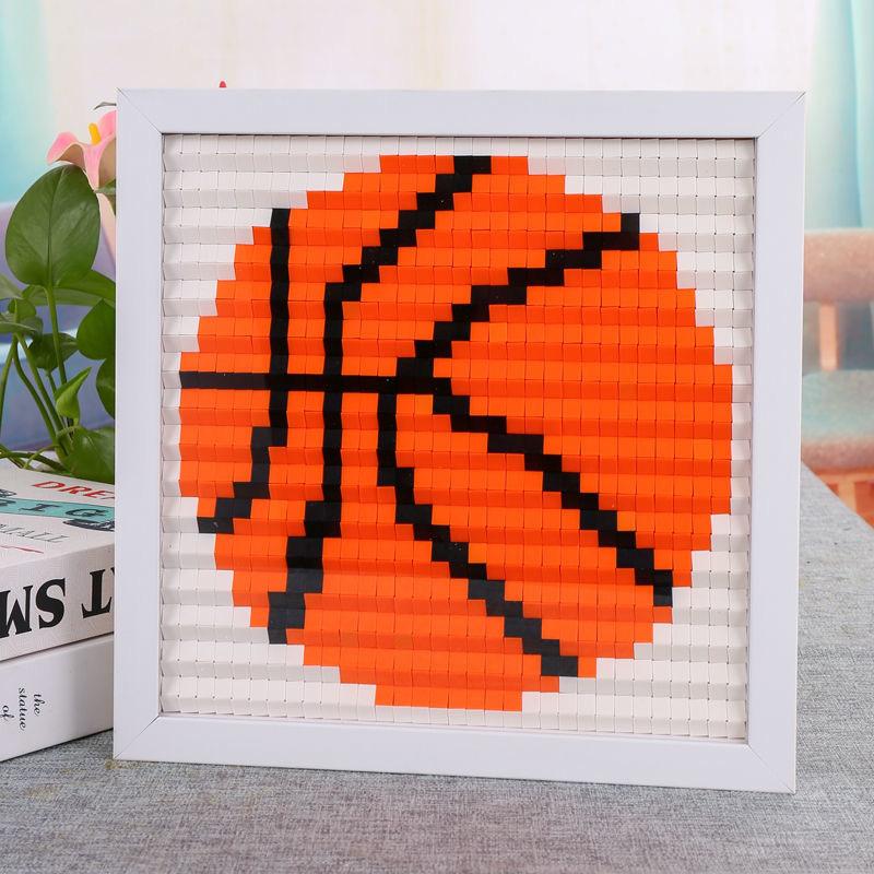 diy正方形积木相框DIY亲子装饰画