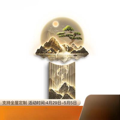 九鱼入户玄关装中饰画轻图RBH10680奢客门厅走廊尽头挂画式正对墙