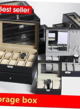 12 Watch Jewelry Display Storage Holder Case Grids Box Gift1
