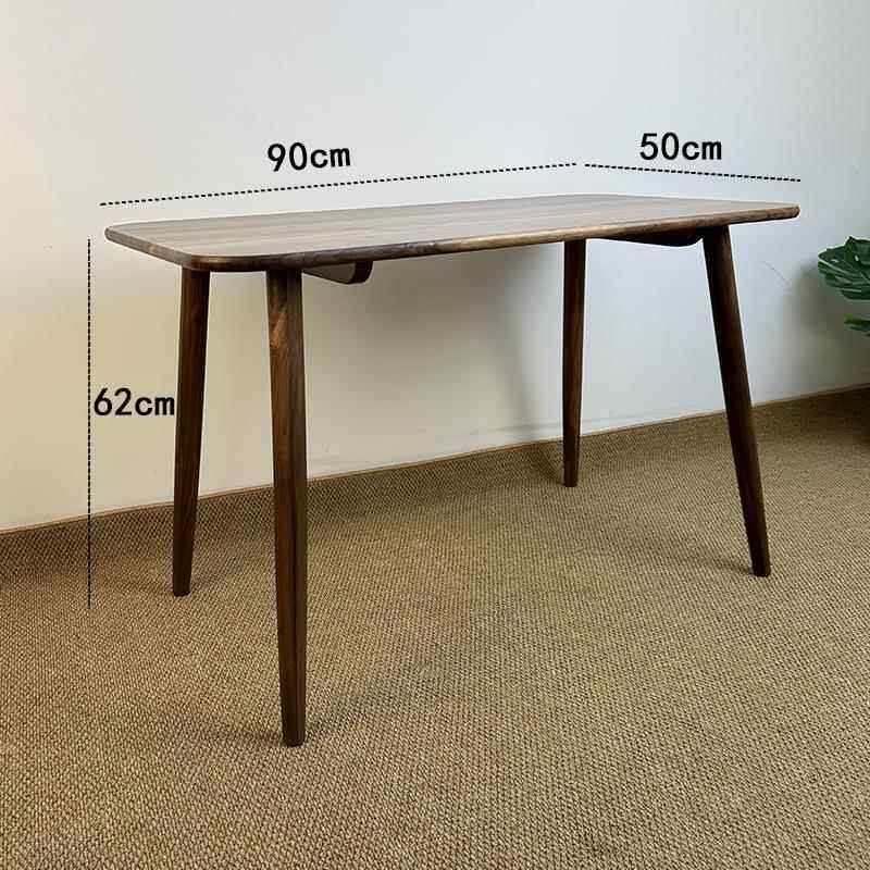 高档北美黑胡桃木茶几实木小圆桌边沙角几客厅北欧简约几阳发台桌