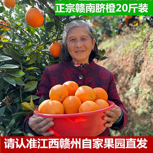 正宗赣南脐橙新鲜20斤整箱大果江西赣州橙子当季水果礼盒产地直发