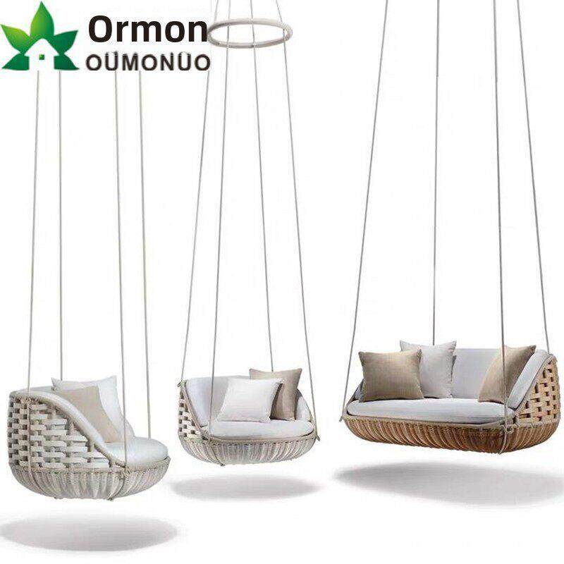 in鸟巢吊椅双人网红吊篮阳台户外秋千懒人吊床室内摇篮藤椅