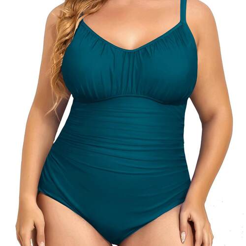 One-piece swimsuit with chest cushion