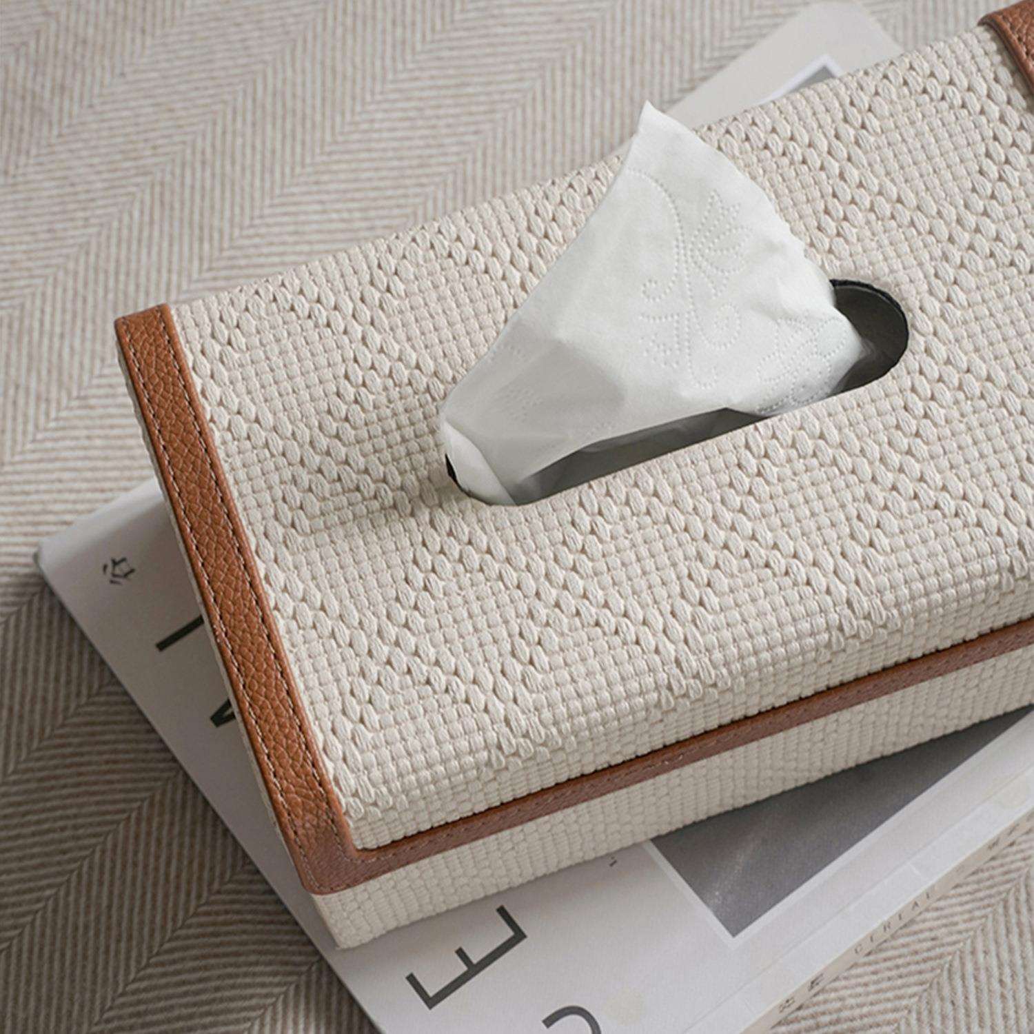 现代简约纸巾盒客厅高档轻奢餐桌抽纸盒家用茶几收纳盒车载装饰盒