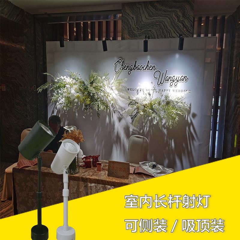 服装店长杆射灯展会照画长臂灯led伸缩侧装吊装背景灯广告招牌灯