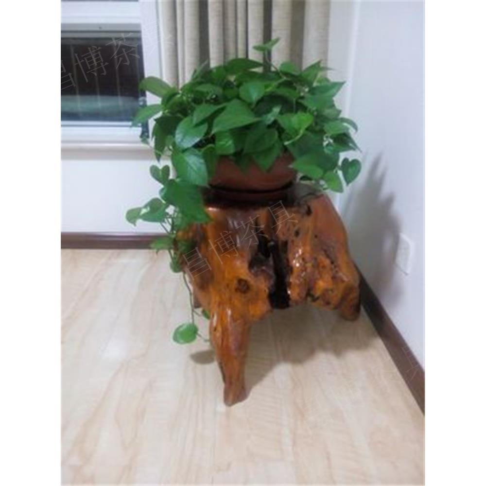 天然原木根雕凳子茶几坐凳花架底座木墩摆件实木树桩木凳树根木桩