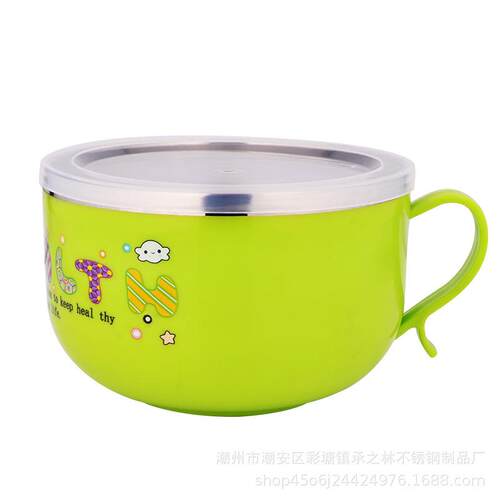 厂家直供304不锈钢儿童饭碗卡通碗儿童餐具不锈钢碗辅食碗吃饭碗