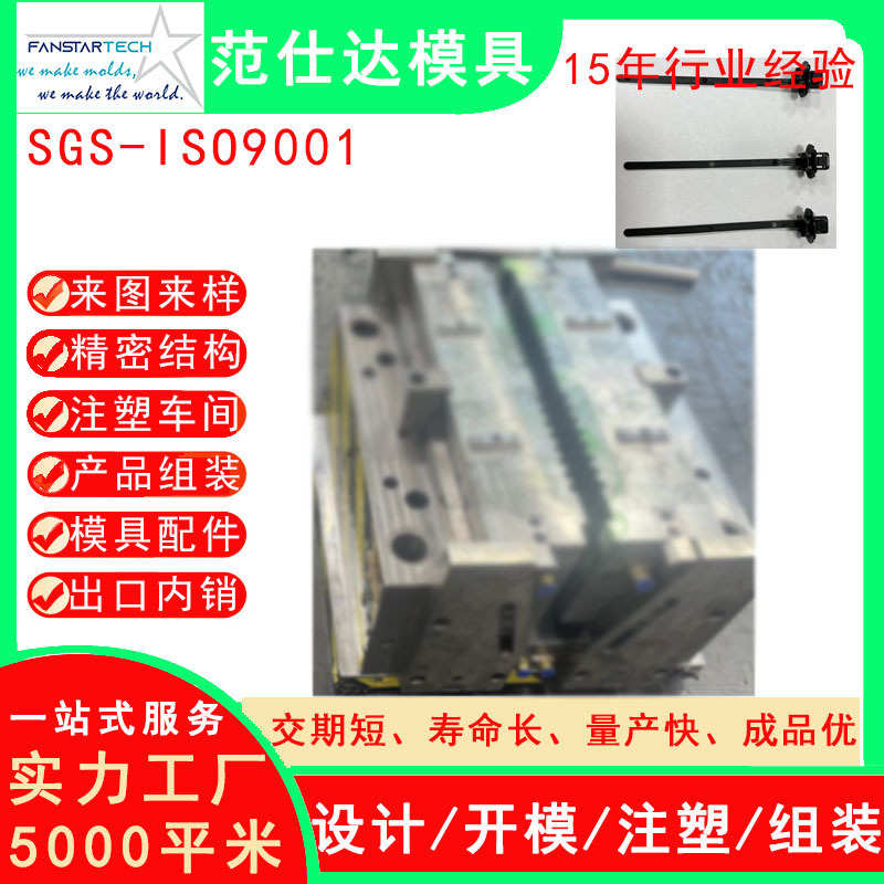 汽车螺纹头卡扣线产品模具注塑 精密注塑加工 汽车配件注塑模具厂