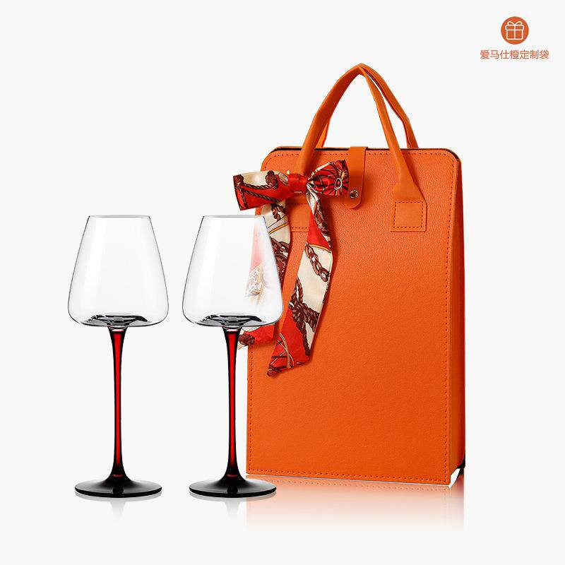 高档水晶玻璃红酒杯2个高脚杯结婚新婚高颜值礼物送礼一对收纳袋