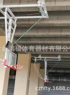 包邮包安装电动遥控悬空吊挂式升降折叠凹箱平箱篮球架多功能